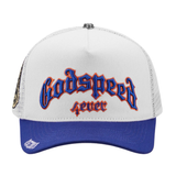 Godspeed GS Forever Trucker Hat (White/Blue/Orange)