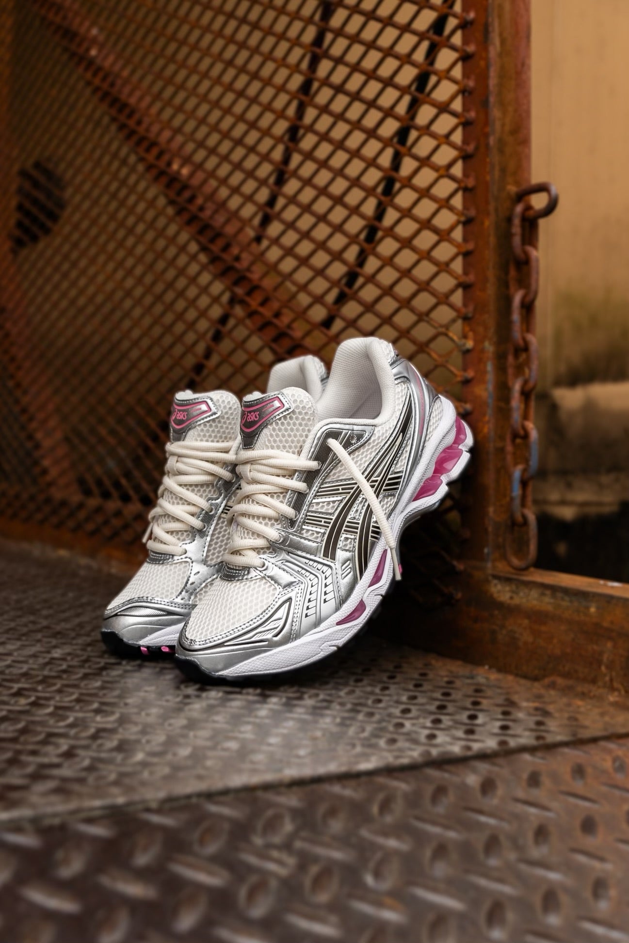 Mens Asics Gel-Kayano 14 (Cream/Sweet Pink) - VIP Asics