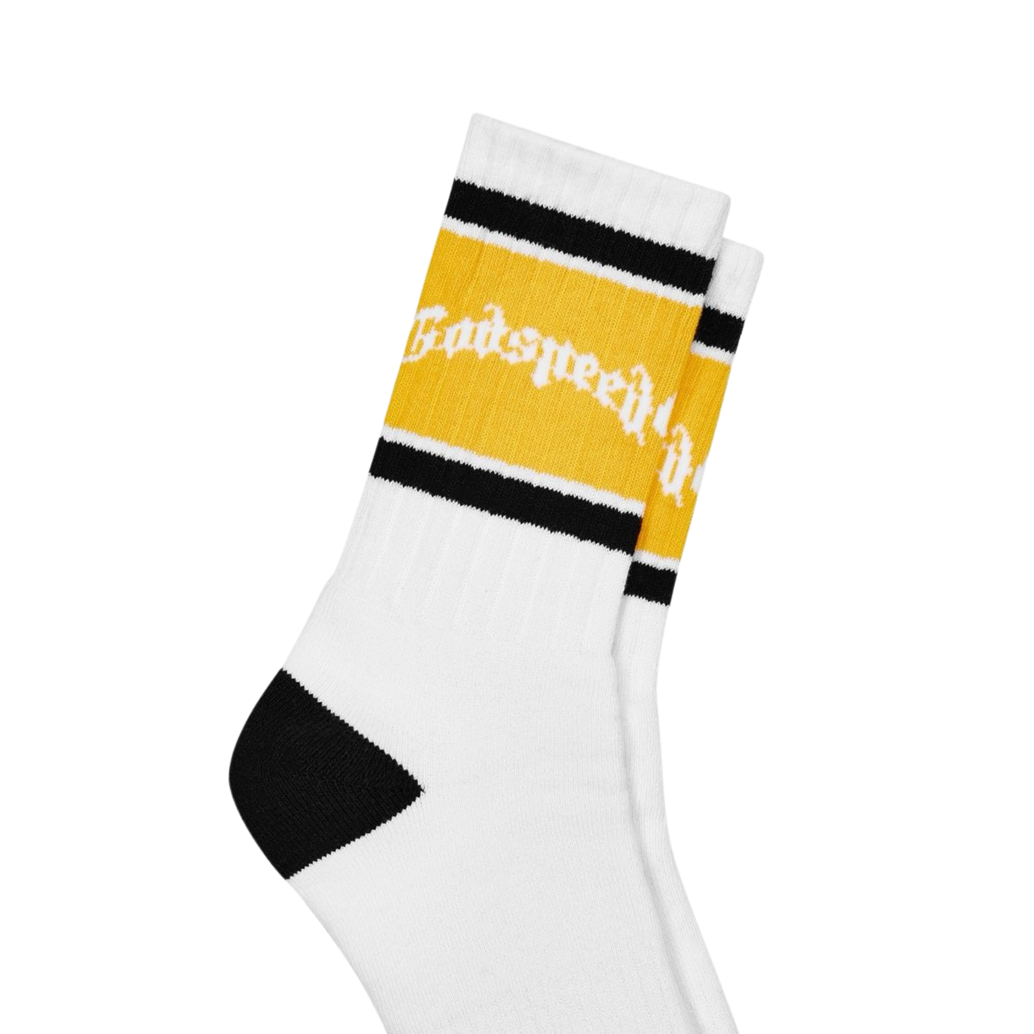 Godspeed Og Logo Striped Sock (White/Yellow) - Godspeed