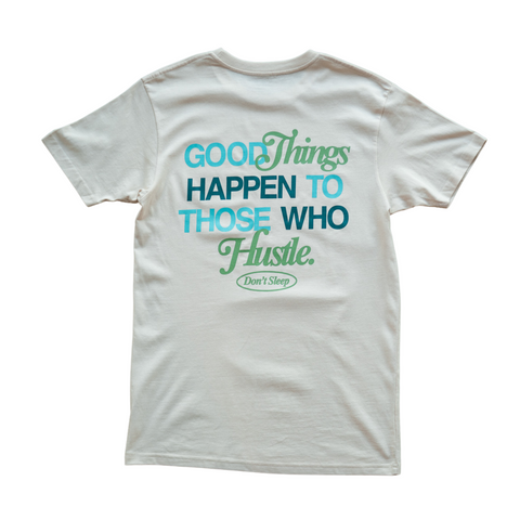 Outrank Good Things T-shirt (Vintage White/Mint) - Outrank