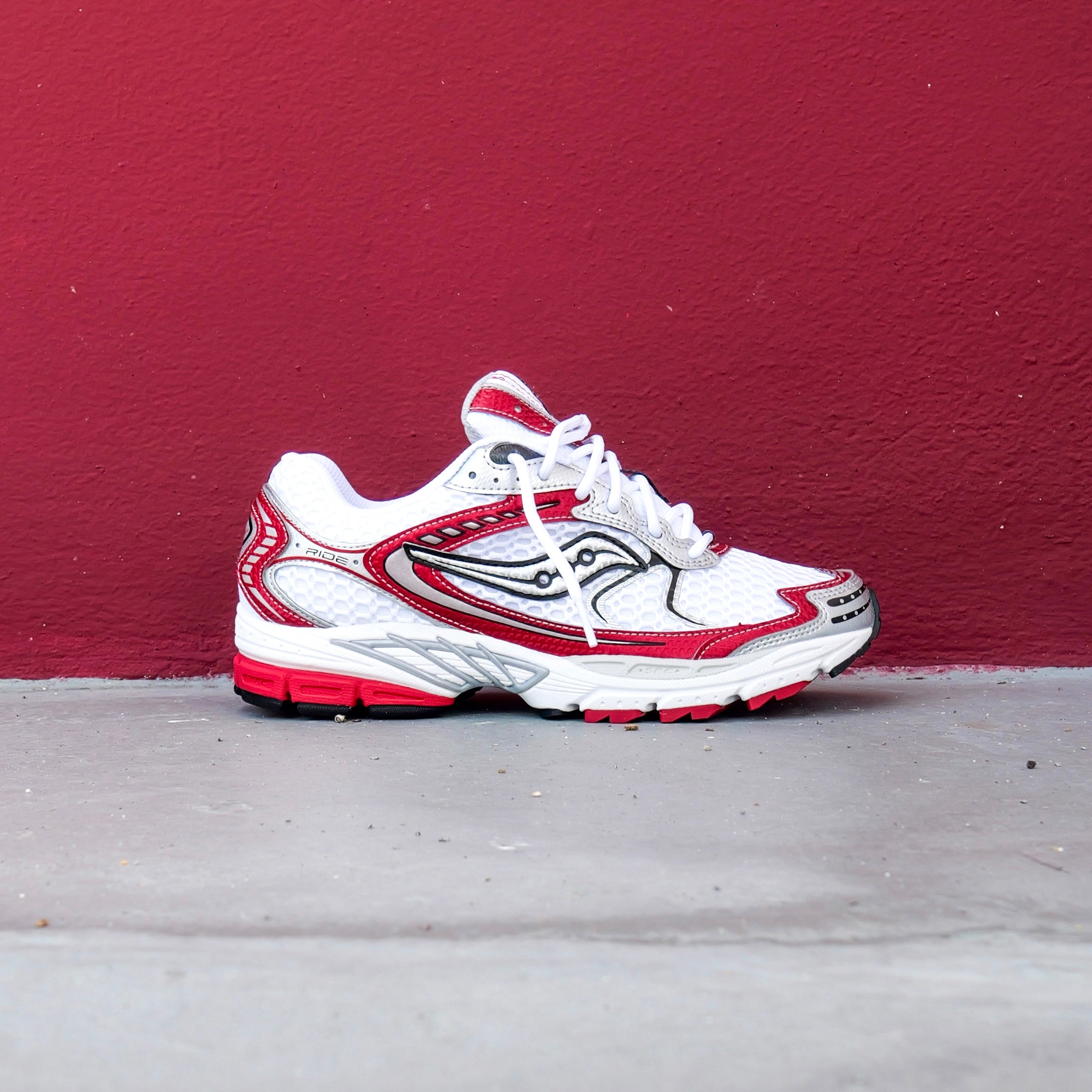 Mens Saucony Progrid Ride 1 (White/Racing)