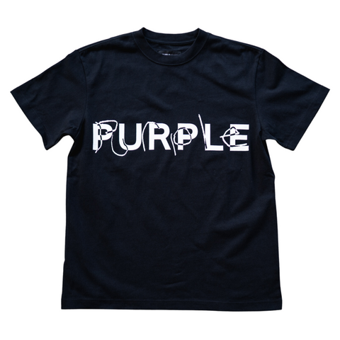 Purple Brand Writing T-shirt (Black) - PURPLE BRAND