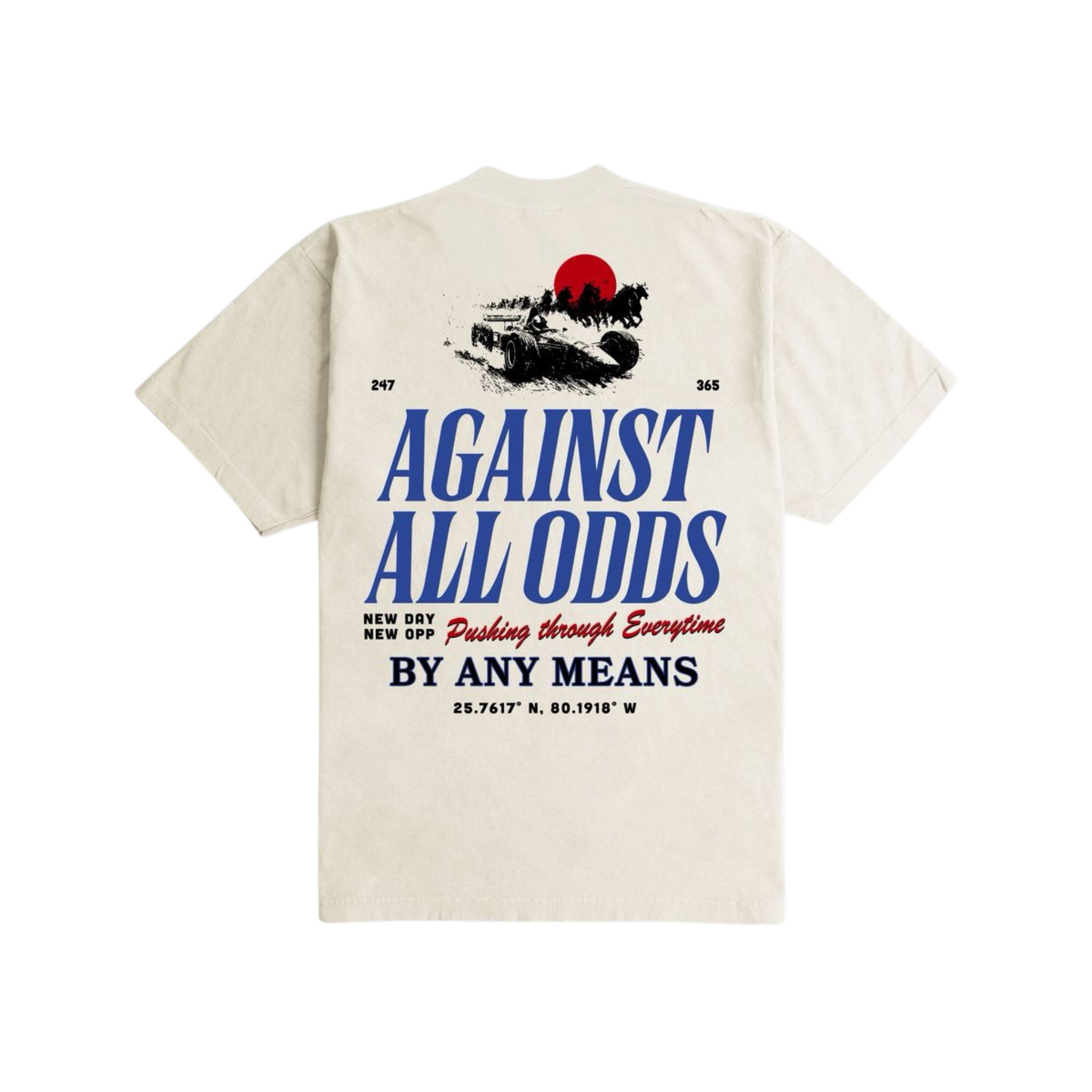 Outrank "Against All Odds" Heavyweight T-shirt (Cream) - Outrank