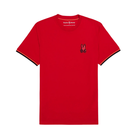 Psycho Bunny Apple Valley Embroidered Fashion Tee (Red) - Psycho Bunny
