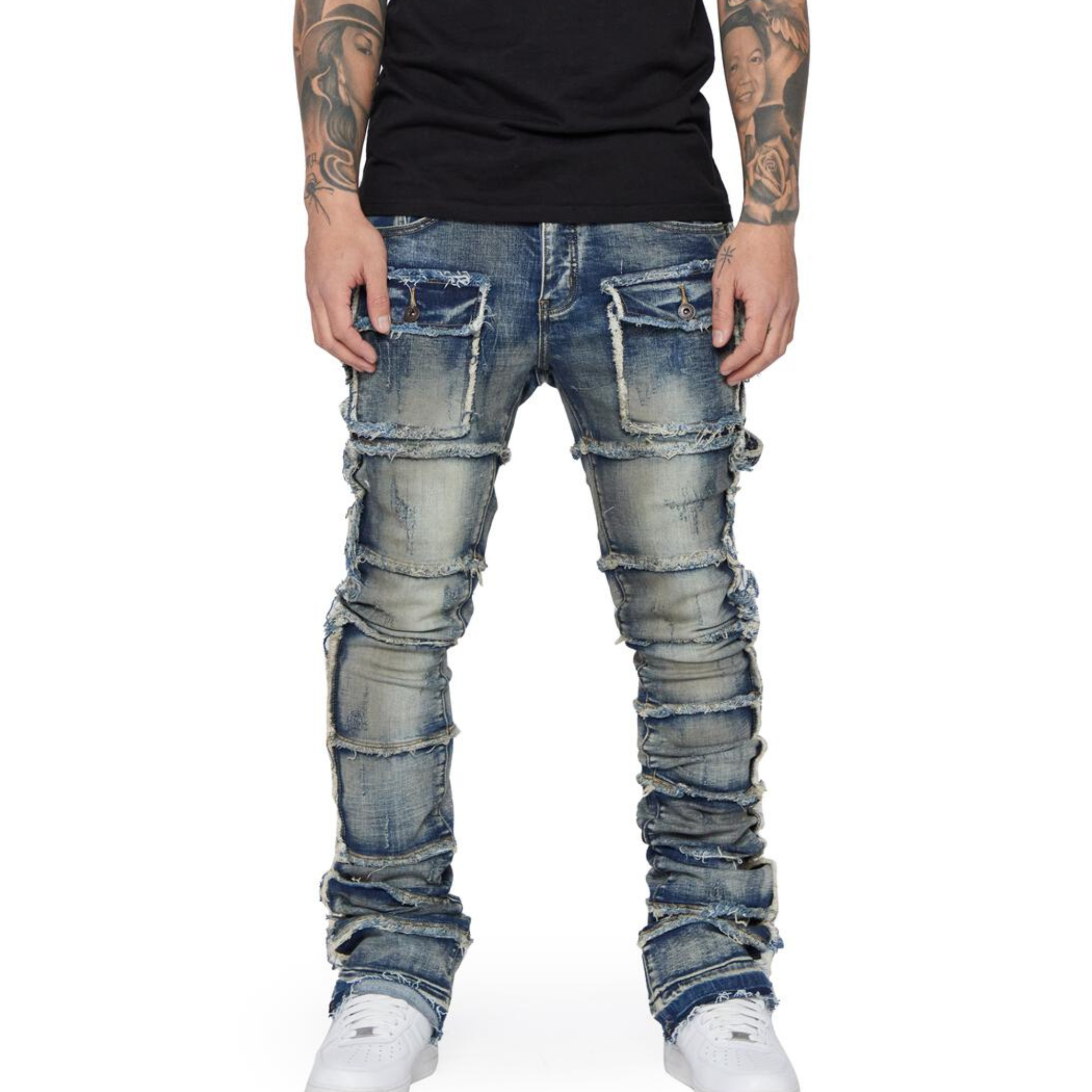 Valabasas Phoenix 2.0 Dark Vintage Stacked Flare Jeans – SNEAKER TOWN