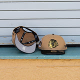 New Era Chicago Blackhawks 65th Anniversary 9FIFTY A-Frame Snapback-(Khaki/Black) - New Era