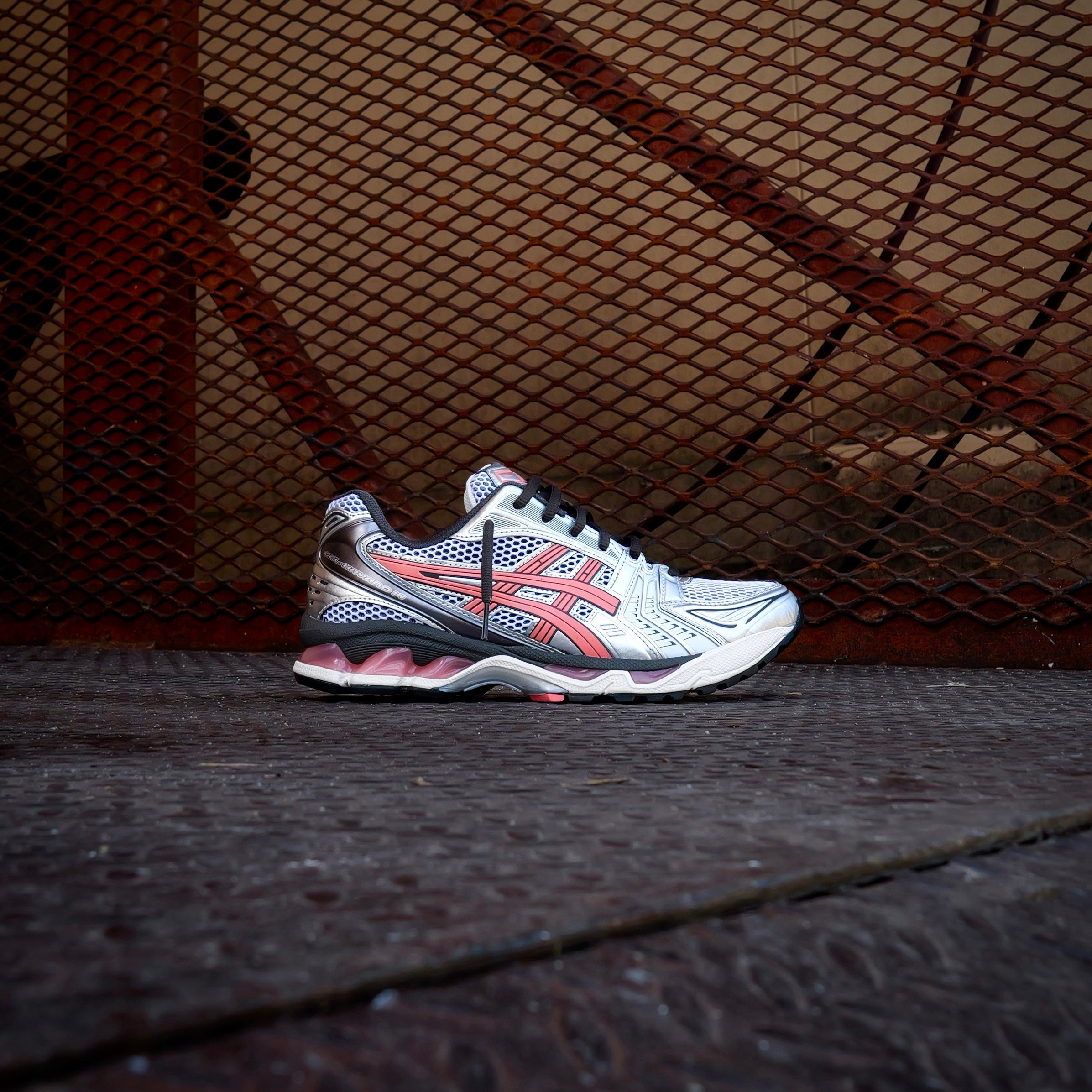 Mens Asics Gel-Kayano 14 (White/Papaya) - Asics