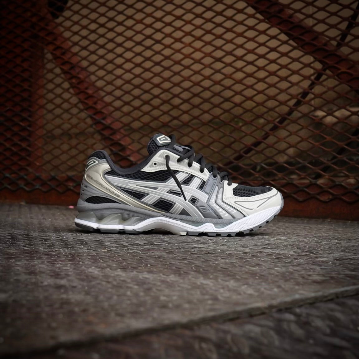 Mens Asics Gel-Kayano 14 (Obsidian/Cement Grey) - VIP Asics