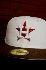 New Era Houston Astros 2022 World Series Side Patch Grey UV 59Fifty Fitted (Chrome/Walnut)