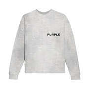 Purple Brand Textured Jersey Grey Longsleeve Tee (P204-JHGW124) - PURPLE BRAND