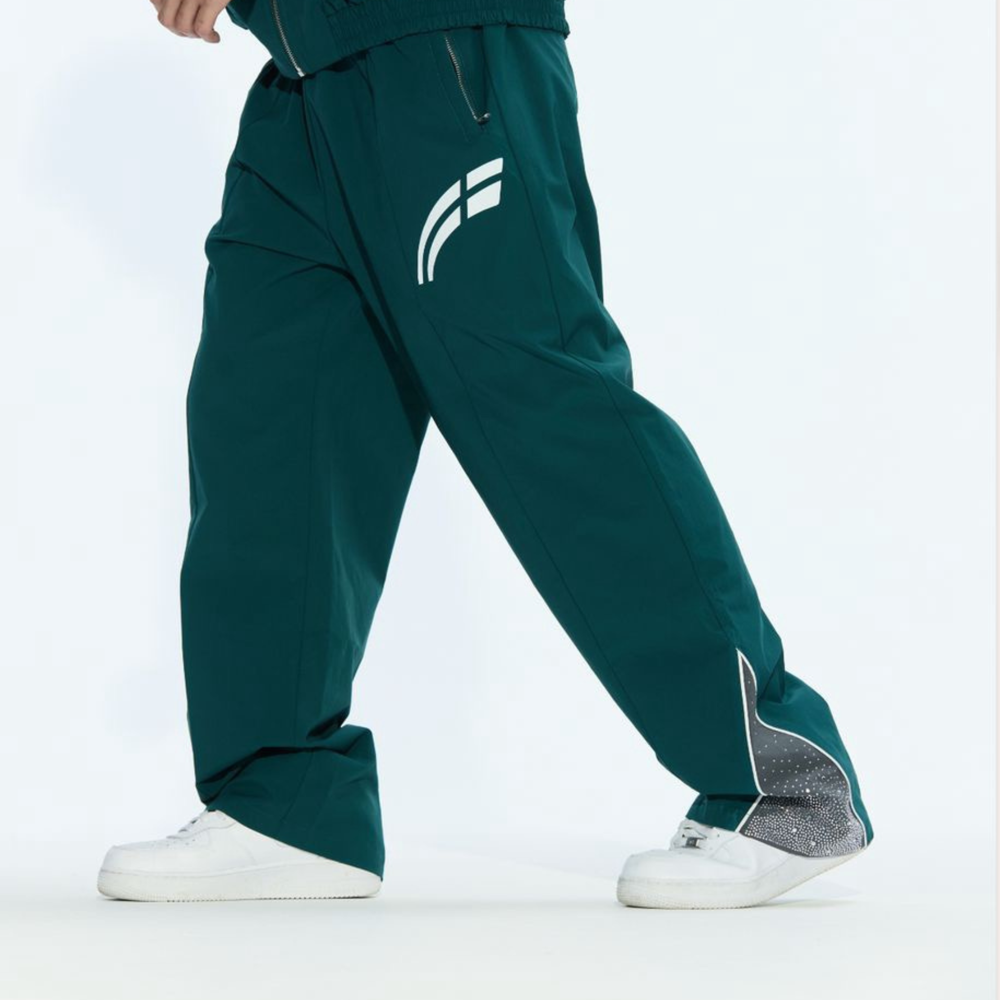 Rvs Labs "Astral" Windbreaker Pants  (Emerald/Grey) - Rvs Labs