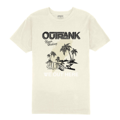 Mens Outrank Never Hiding T-Shirt (Vintage White) - Outrank
