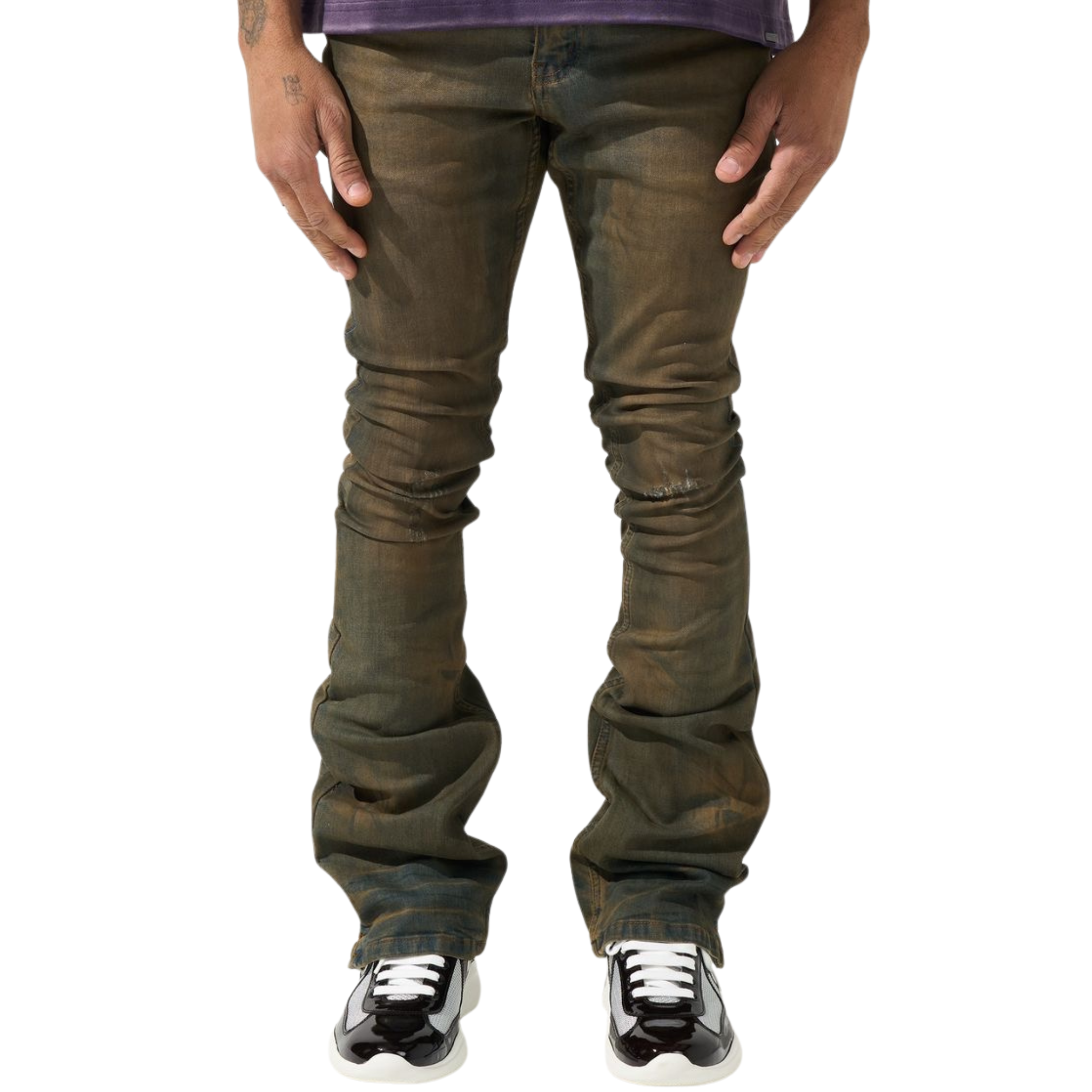 Serenede "OUD" Stacked Jeans (OUDWOOD)