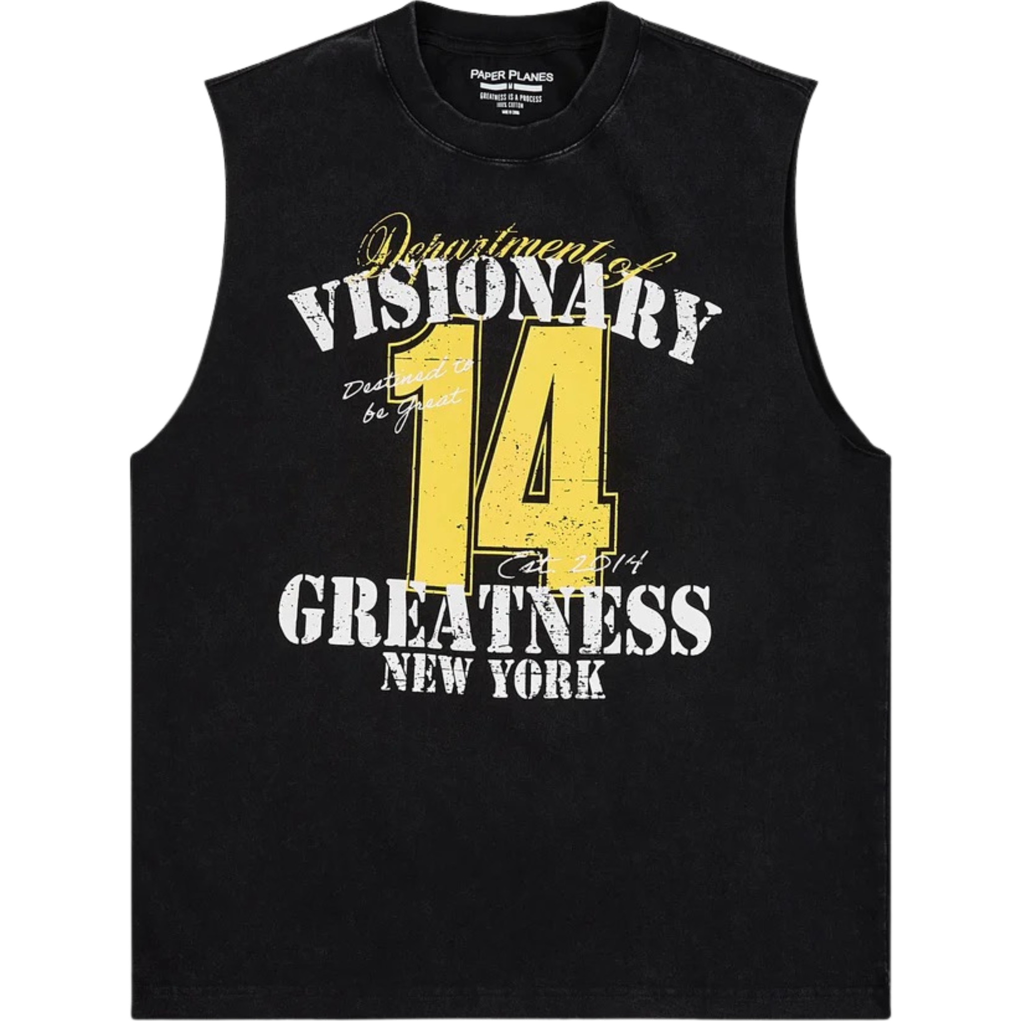 Paper Planes "PLANES" Sleeveless Tee (Black) - Paper Plane