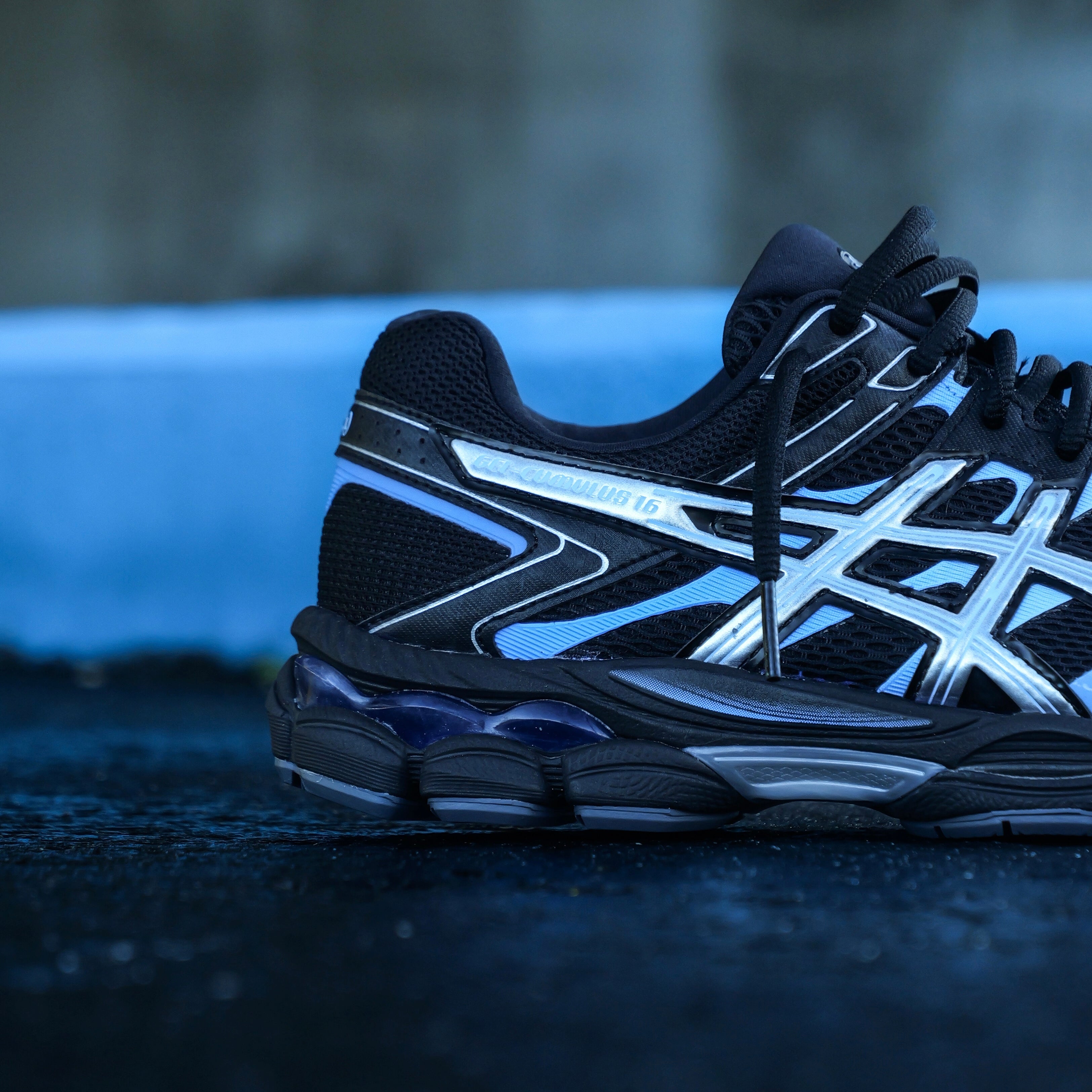 Mens Asics Gel-Cumulus 16 (Black/Pure Silver)