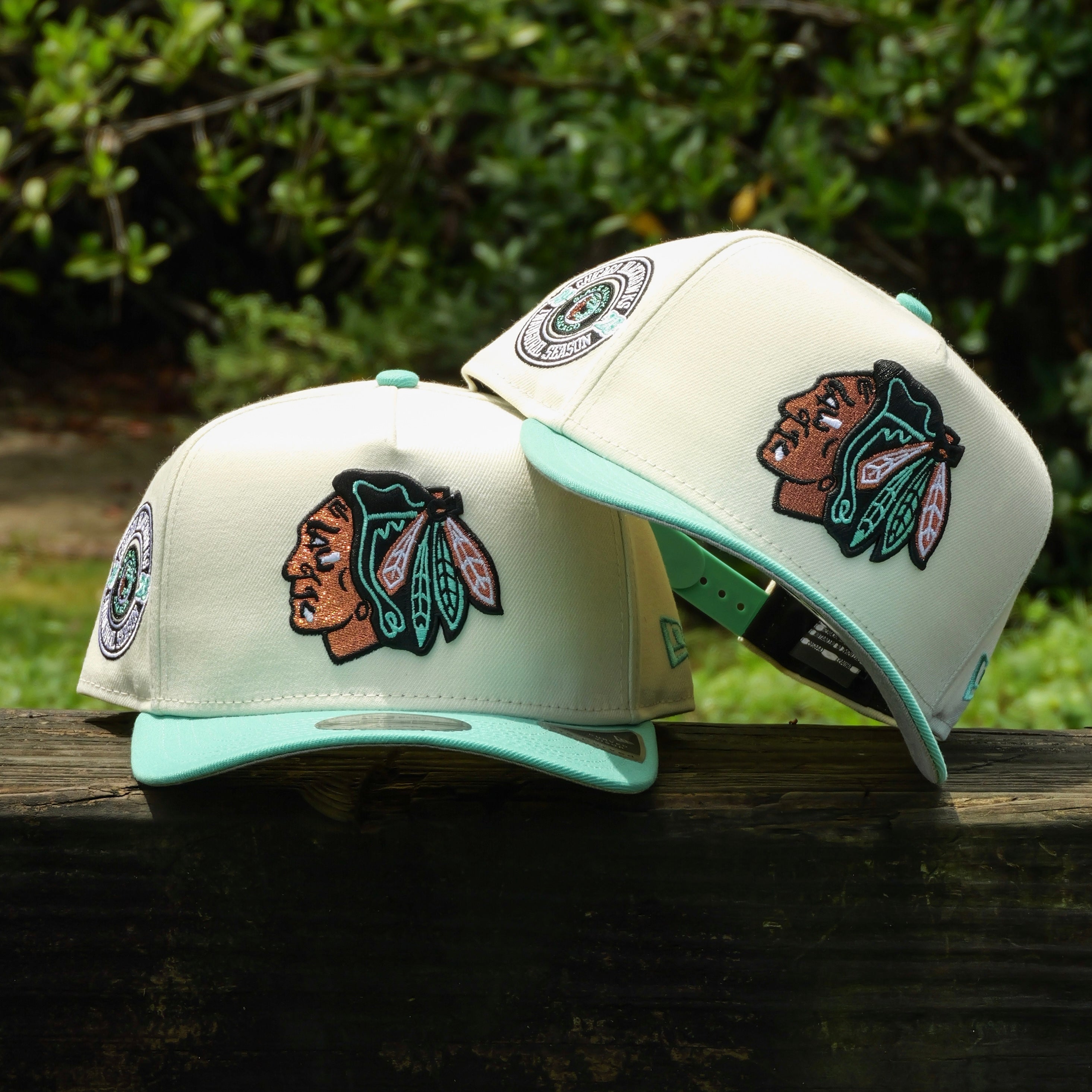 New Era Chicago Blackhawks 1926 Inaugural Season 9FIFTY A-Frame Snapback-(Chrome/Mint)