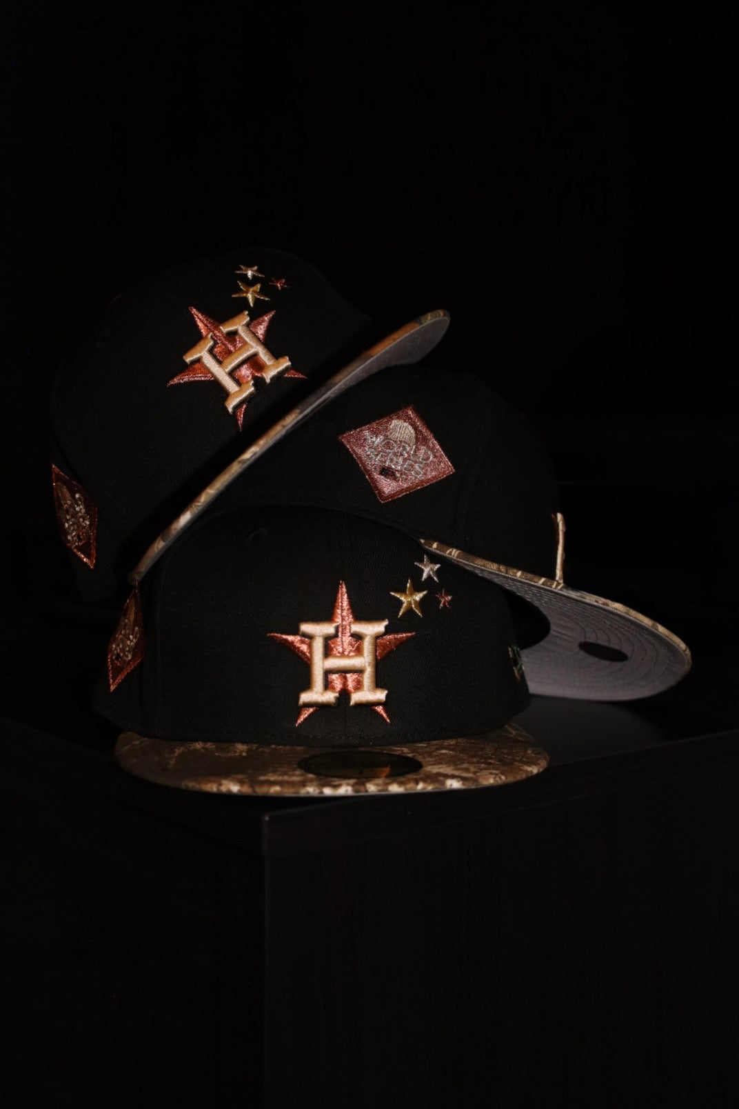 New Era Houston Astros 2017 World Series Side Patch 59Fifty Fitted (Black/Real Tree Camo)