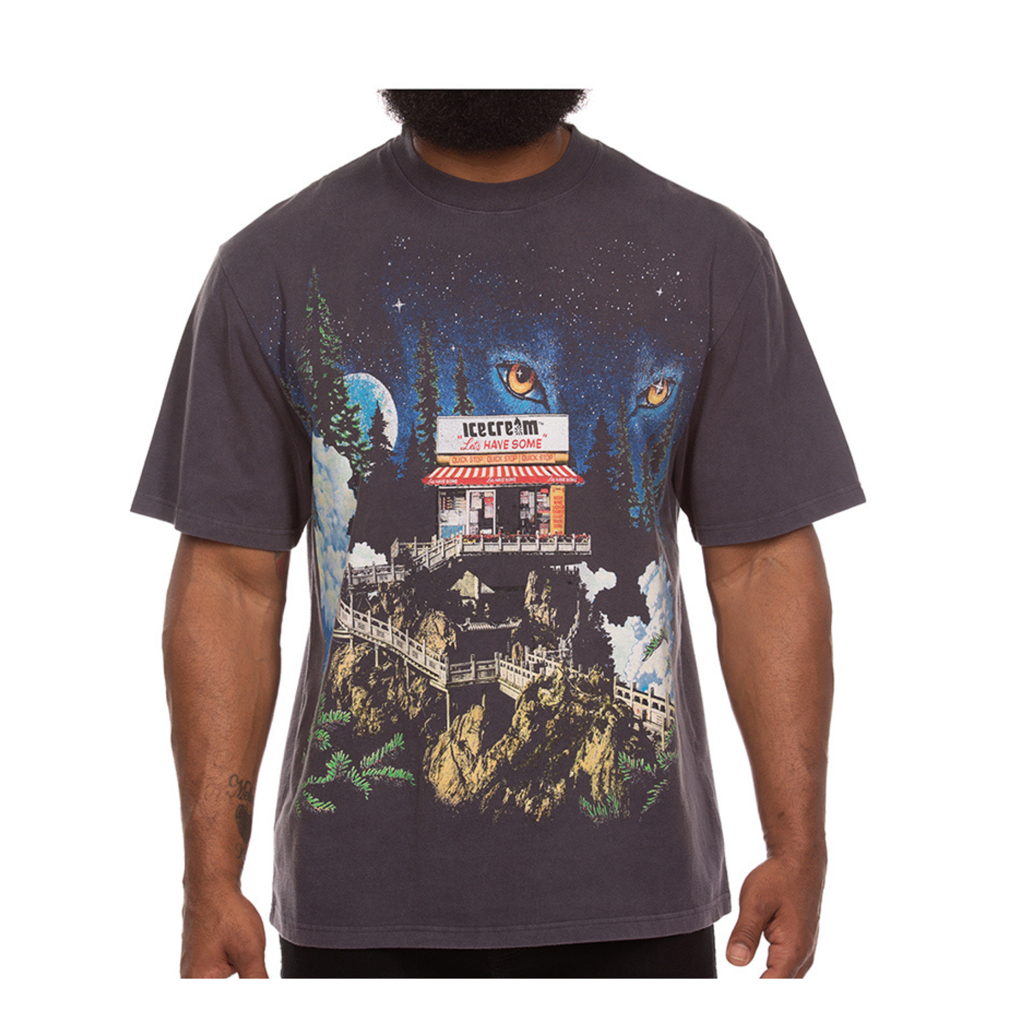 Icecream "Pagoda" Knit Oversized Tee (Charcoal)