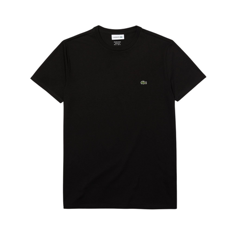Lacoste Crew Neck Pima Cotton Jersey T-Shirt (Black) - Lacoste