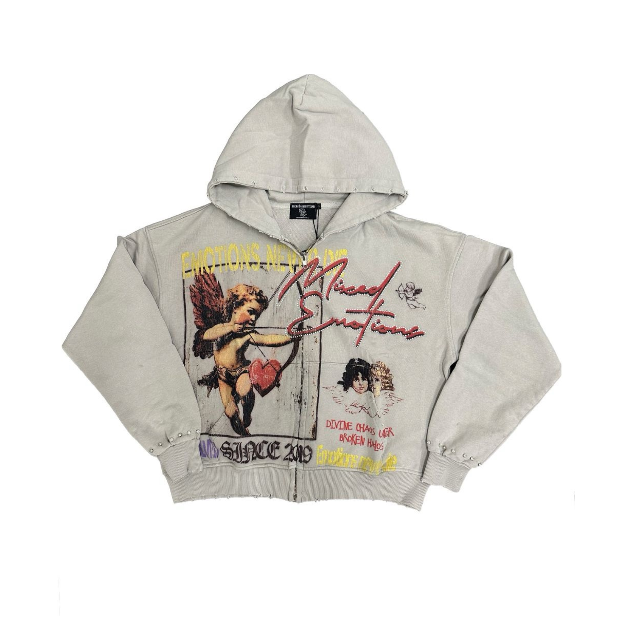 Mixed Emotion "Broken Halo" Hoodie (Sand) - Mixed Emotion