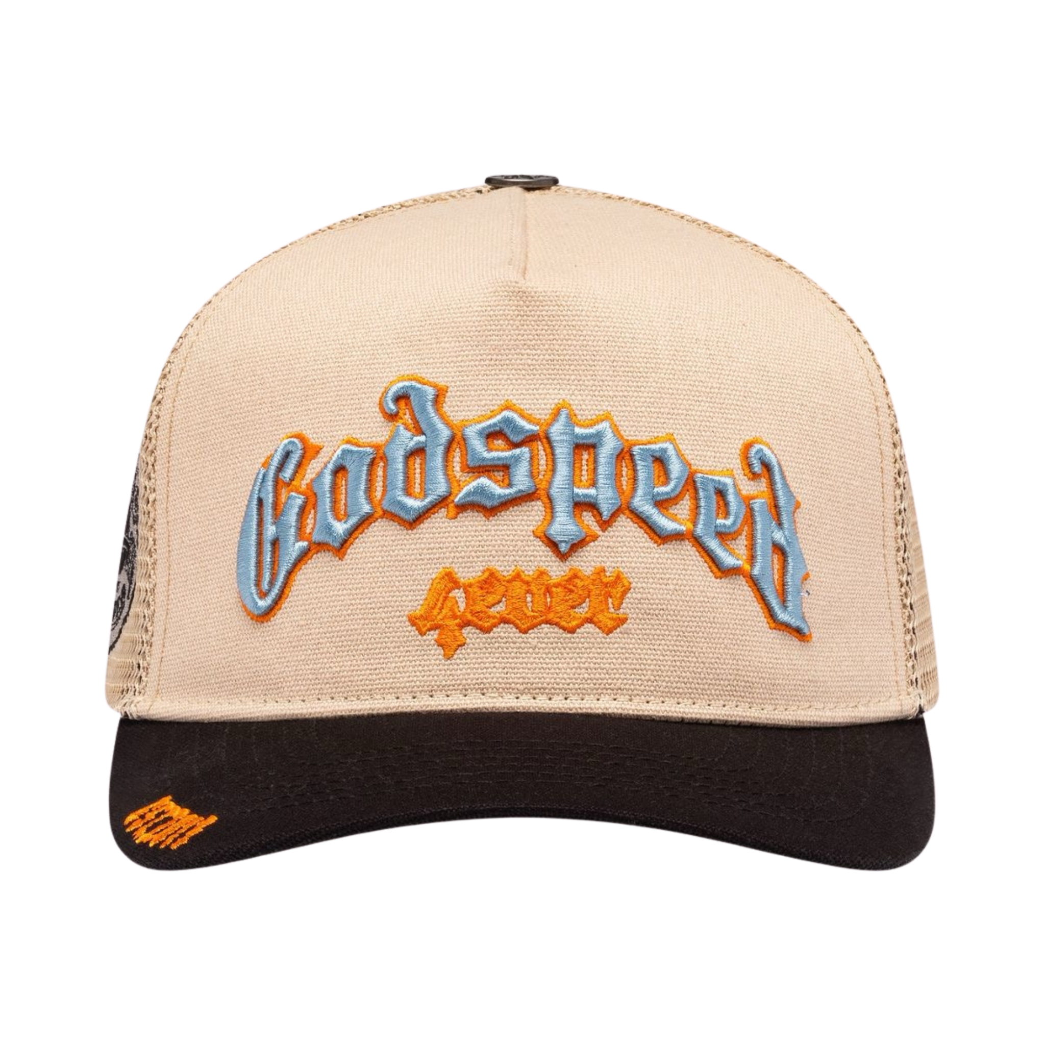 Godspeed GS Forever Trucker Hat (Bone/Blue/Orange) - Godspeed