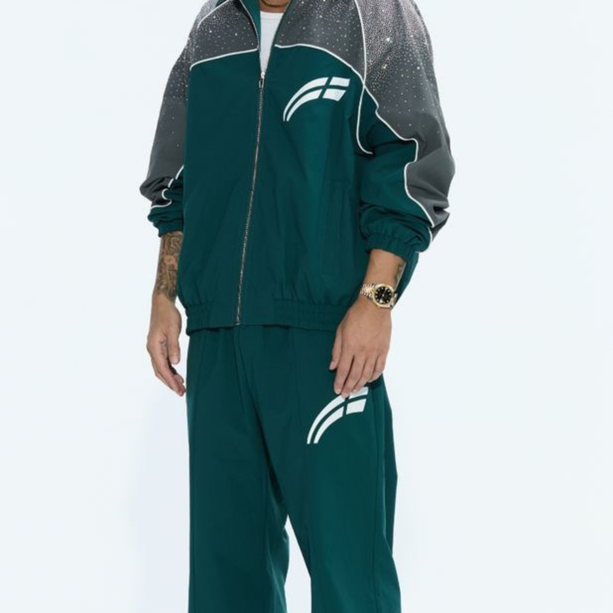 Rvs Labs "Astral" Windbreaker Pants  (Emerald/Grey) - Rvs Labs