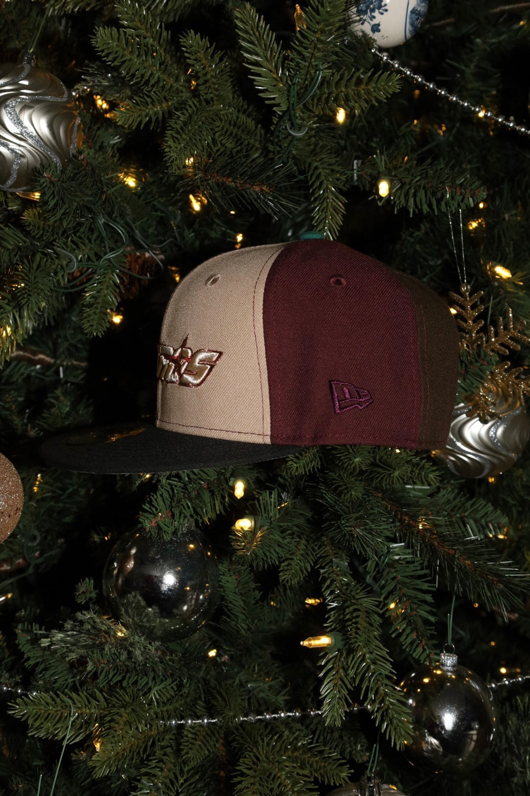 New Era Houston Astros Astrodome The Original Side Patch Fitted (Khaki/Maroon/Black)