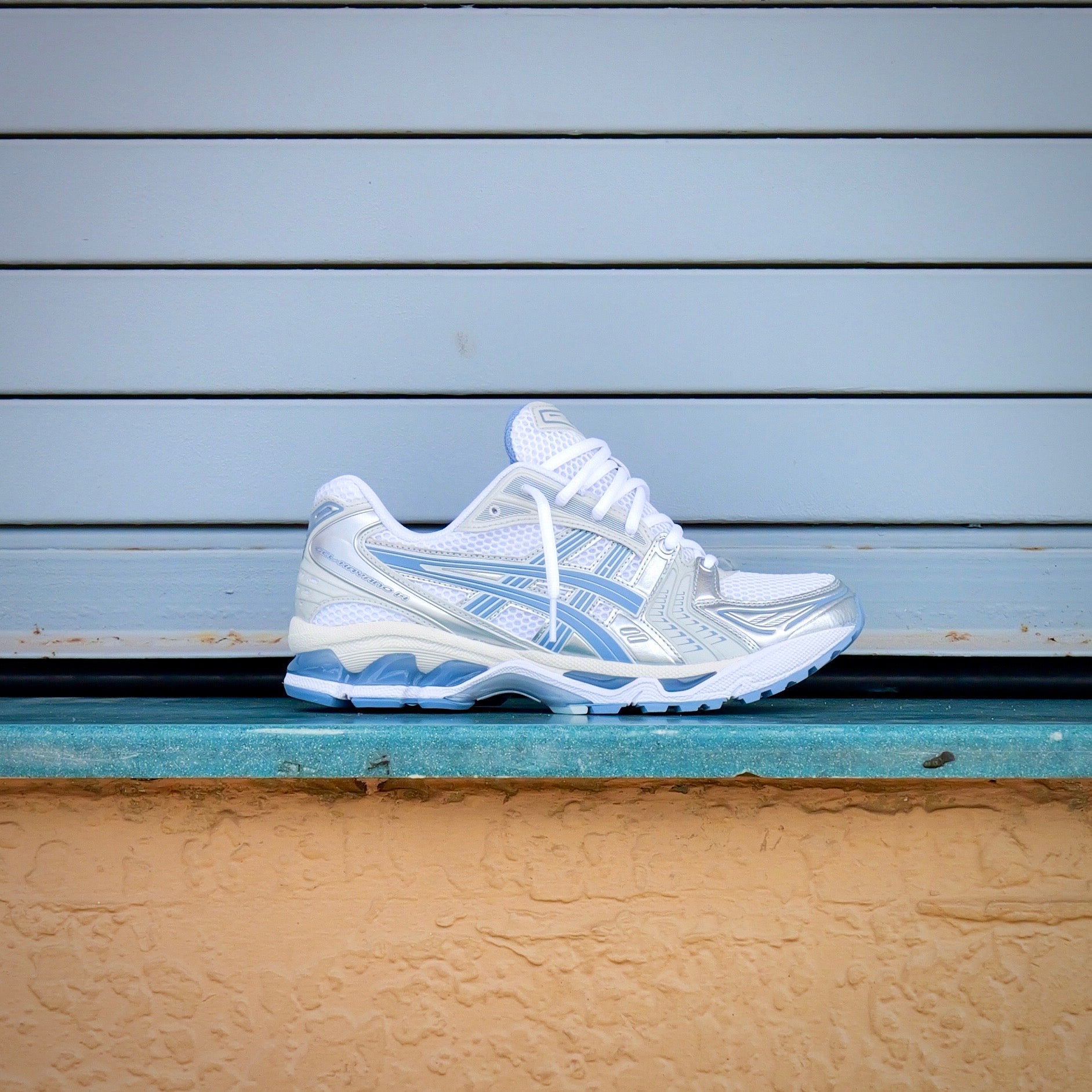 Mens Asics Gel-Kayano 14 (White/Light Navy) – SNEAKER TOWN