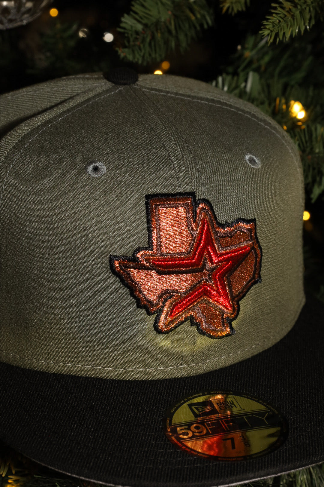 New Era Houston Astros 45th Anniversary Side Patch Fitted (Olive/Black)