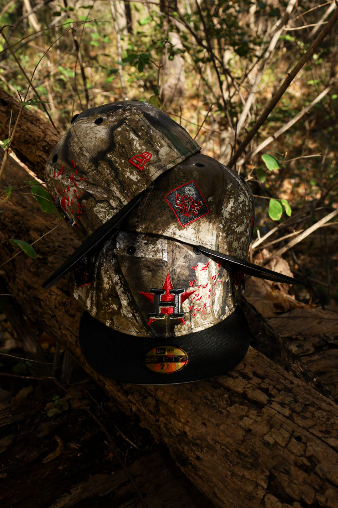 New Era Houston Astros 2017 World Series Side Patch Grey UV 59Fifty Fitted (Real Tree Camo/Black) - New Era