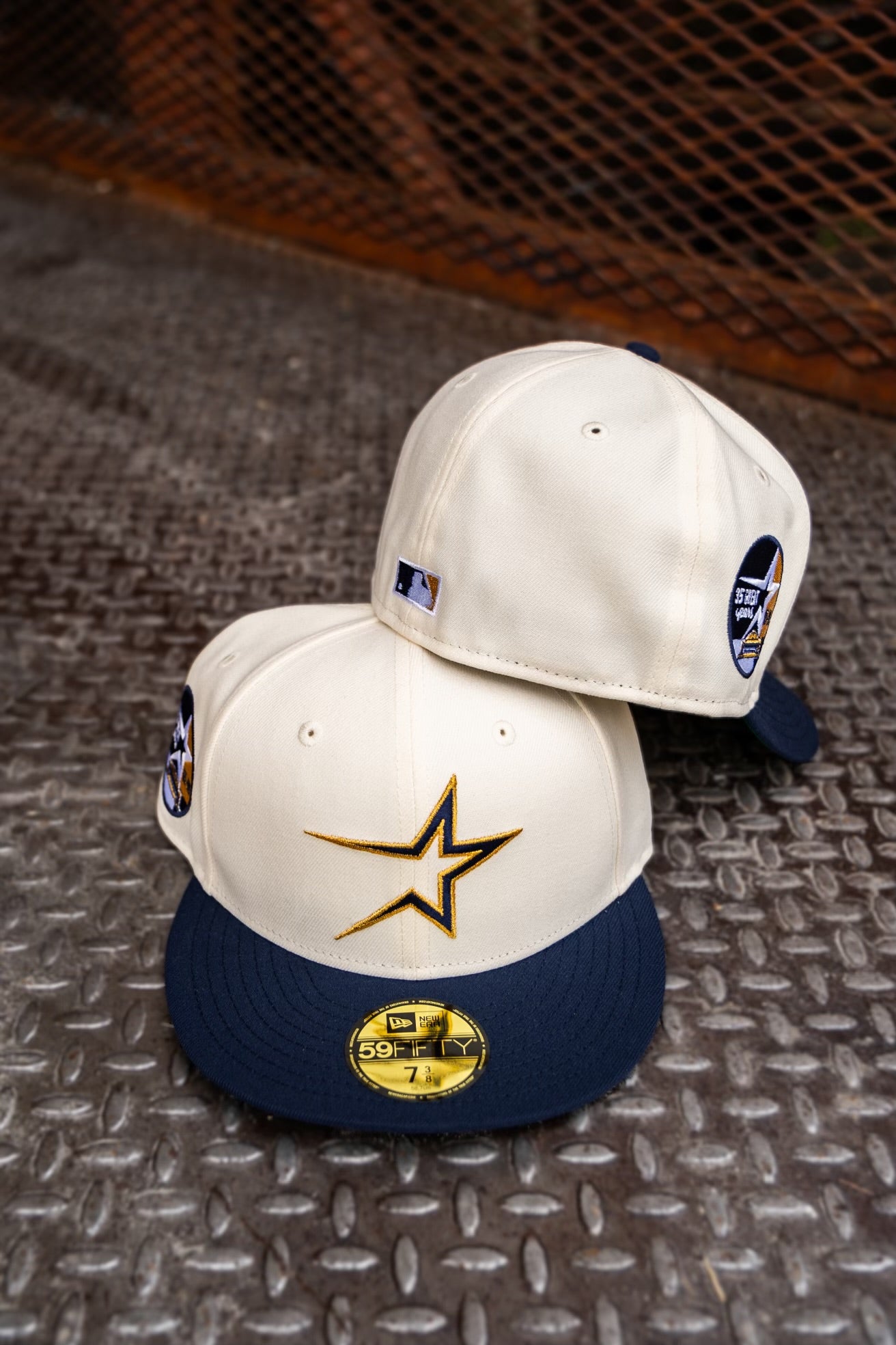 New Era Houston Astros 35th Anniversary Green UV 59Fifty Fitted (Off White/Navy) - New Era