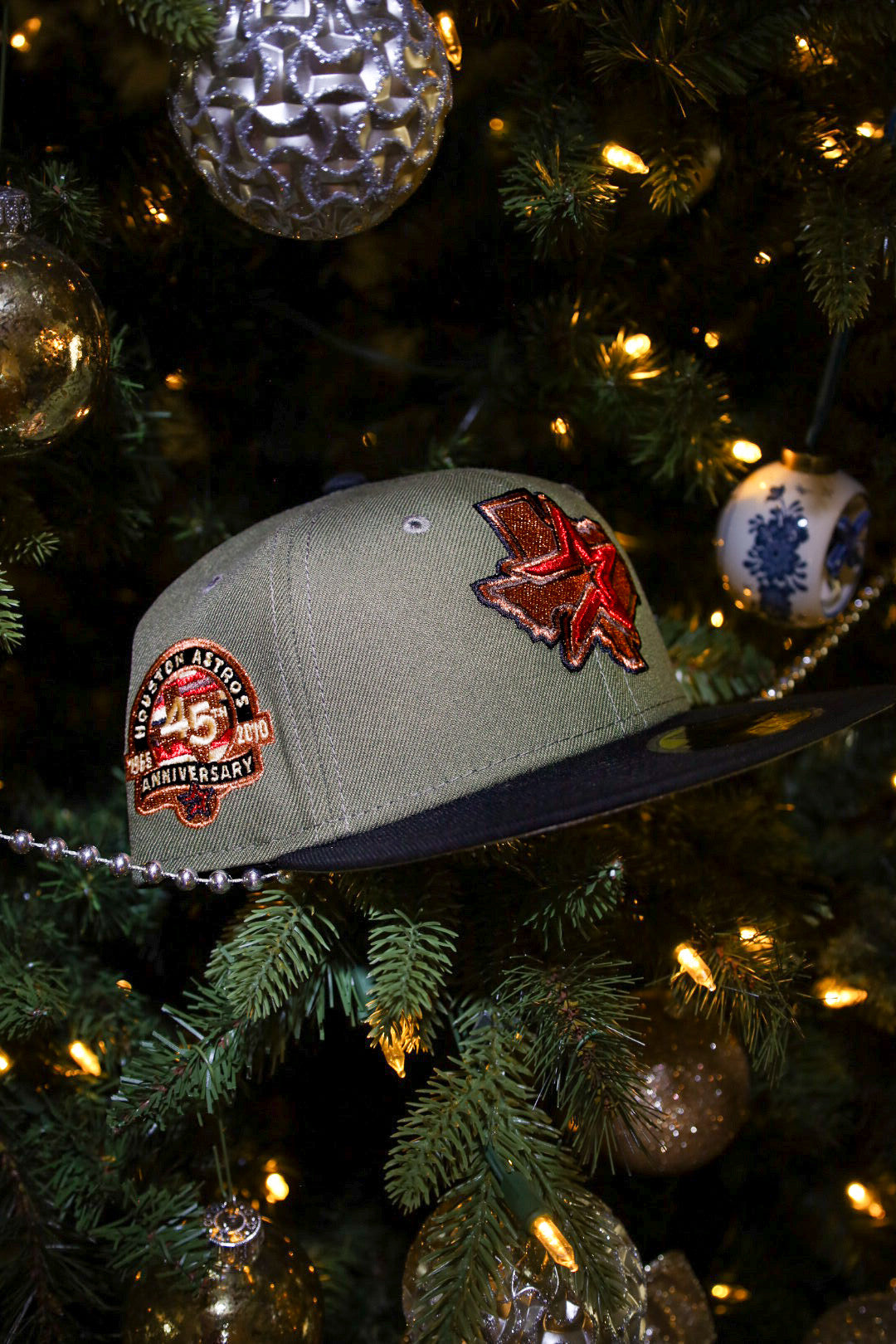 New Era Houston Astros 45th Anniversary Side Patch Fitted (Olive/Black)