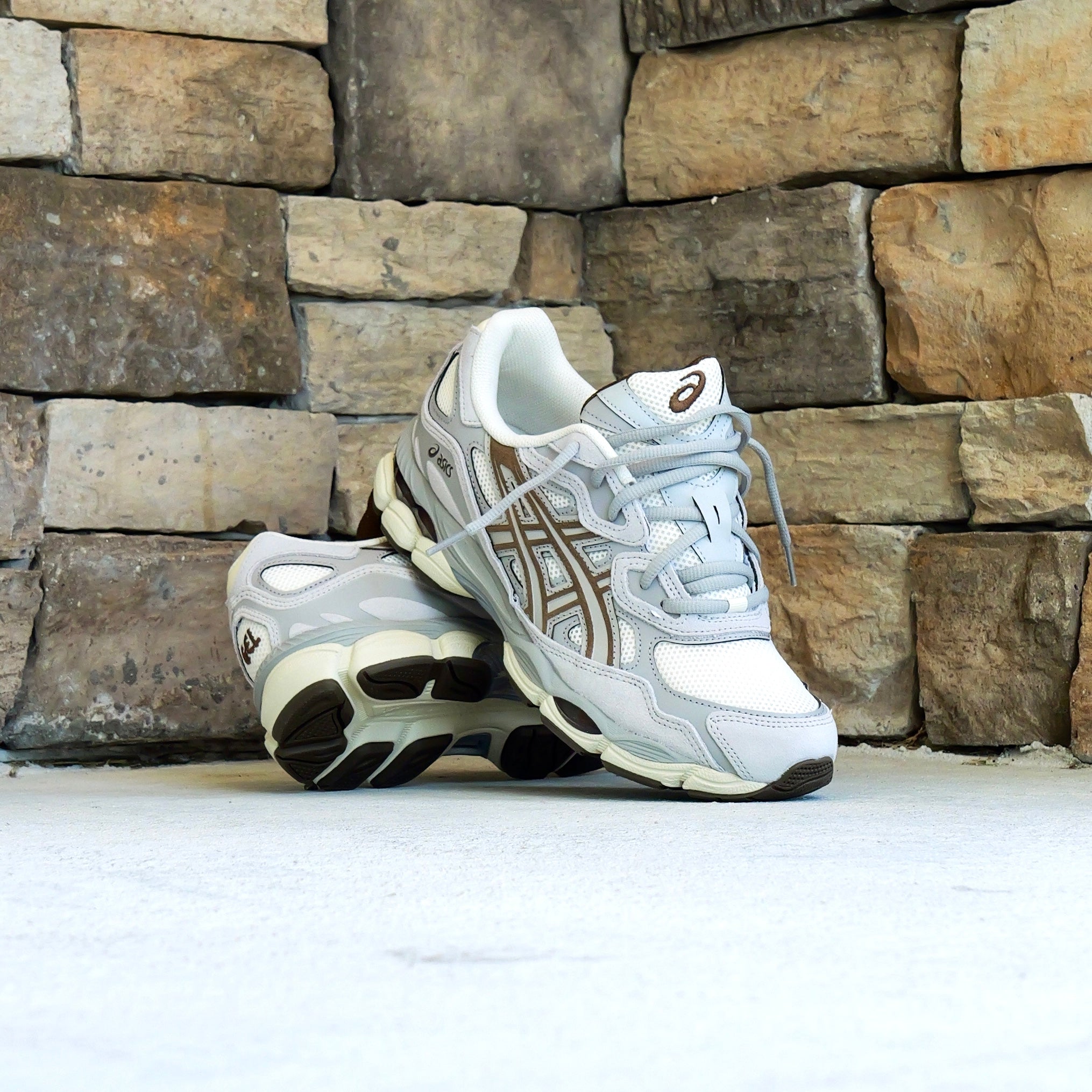 Mens Asics Gel-NYC (Cream/Cement Grey)