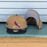 New Era St. Louis Cardinals 2006 Inaugural Season Grey UV 9Fifty A-Frame Snapback (Khaki/Navy)