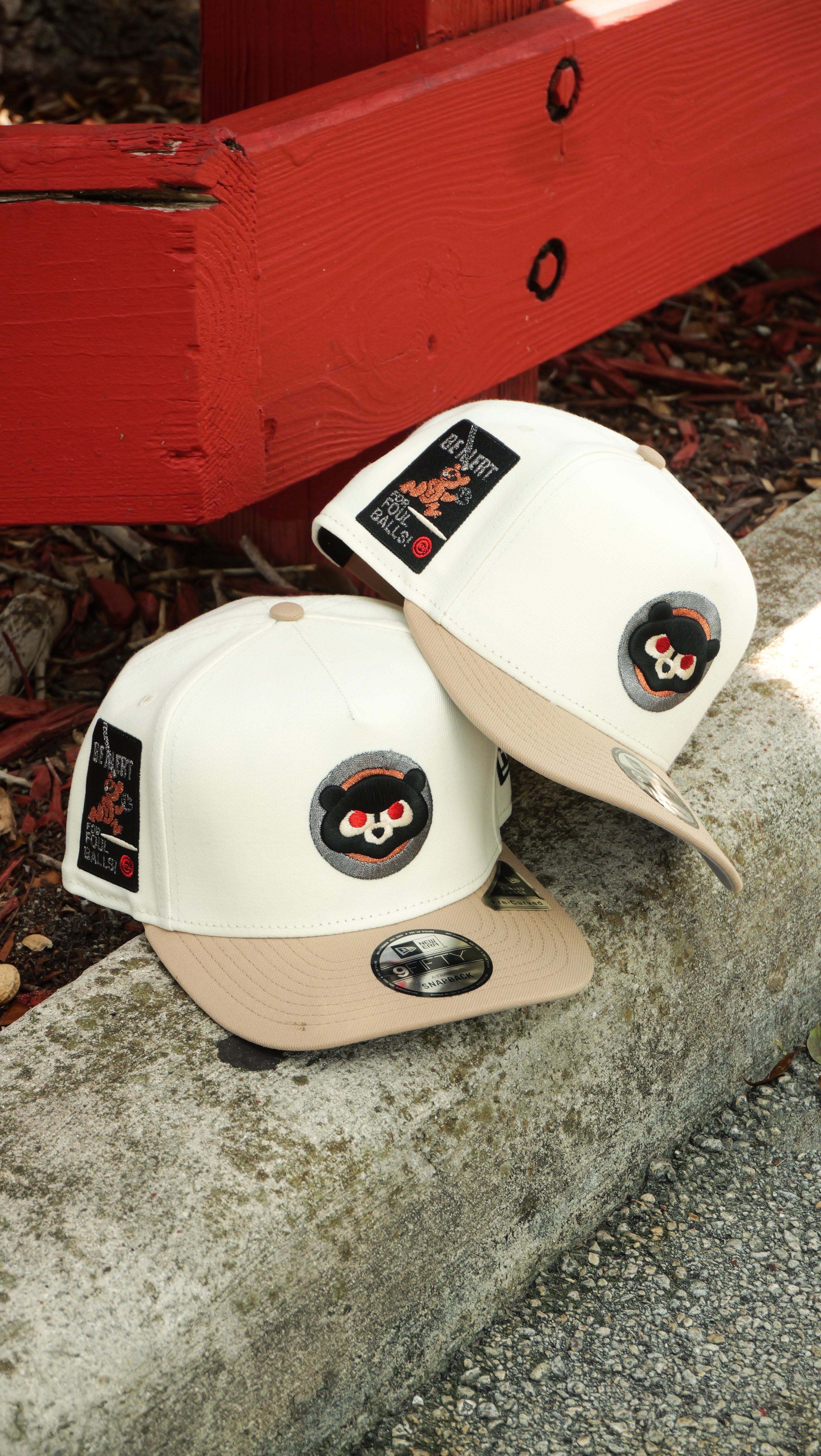 New Era Chicago Cubs Be Alert Side Patch 9FIFTY A-Frame Snapback-(Chrome/Beige)