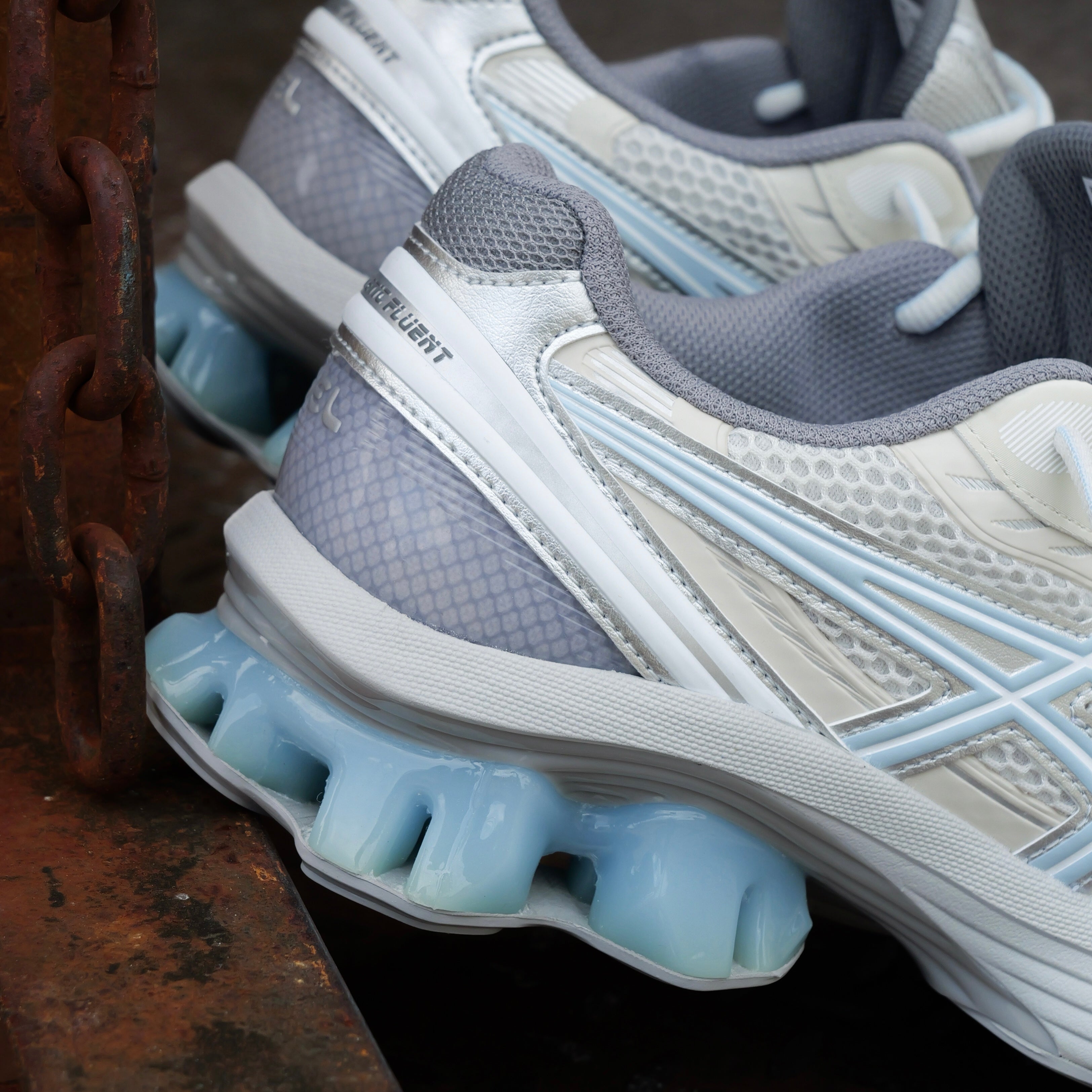 Mens Asics x EMMI Gel-Kinetic Fluent (Cream/Soft Sky) - Asics