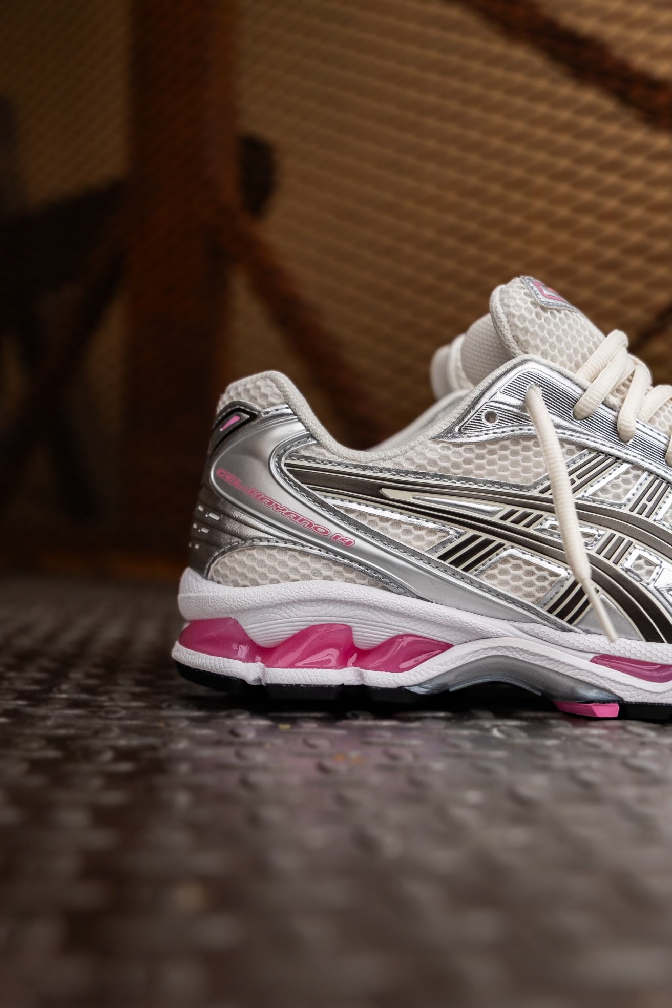 Mens Asics Gel-Kayano 14 (Cream/Sweet Pink) - VIP Asics