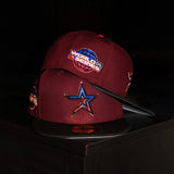 New Era Houston Astros 2005 World Series Side Patch Fitted (Maroon/Black)