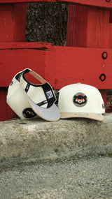 New Era Chicago Cubs Be Alert Side Patch 9FIFTY A-Frame Snapback-(Chrome/Beige)