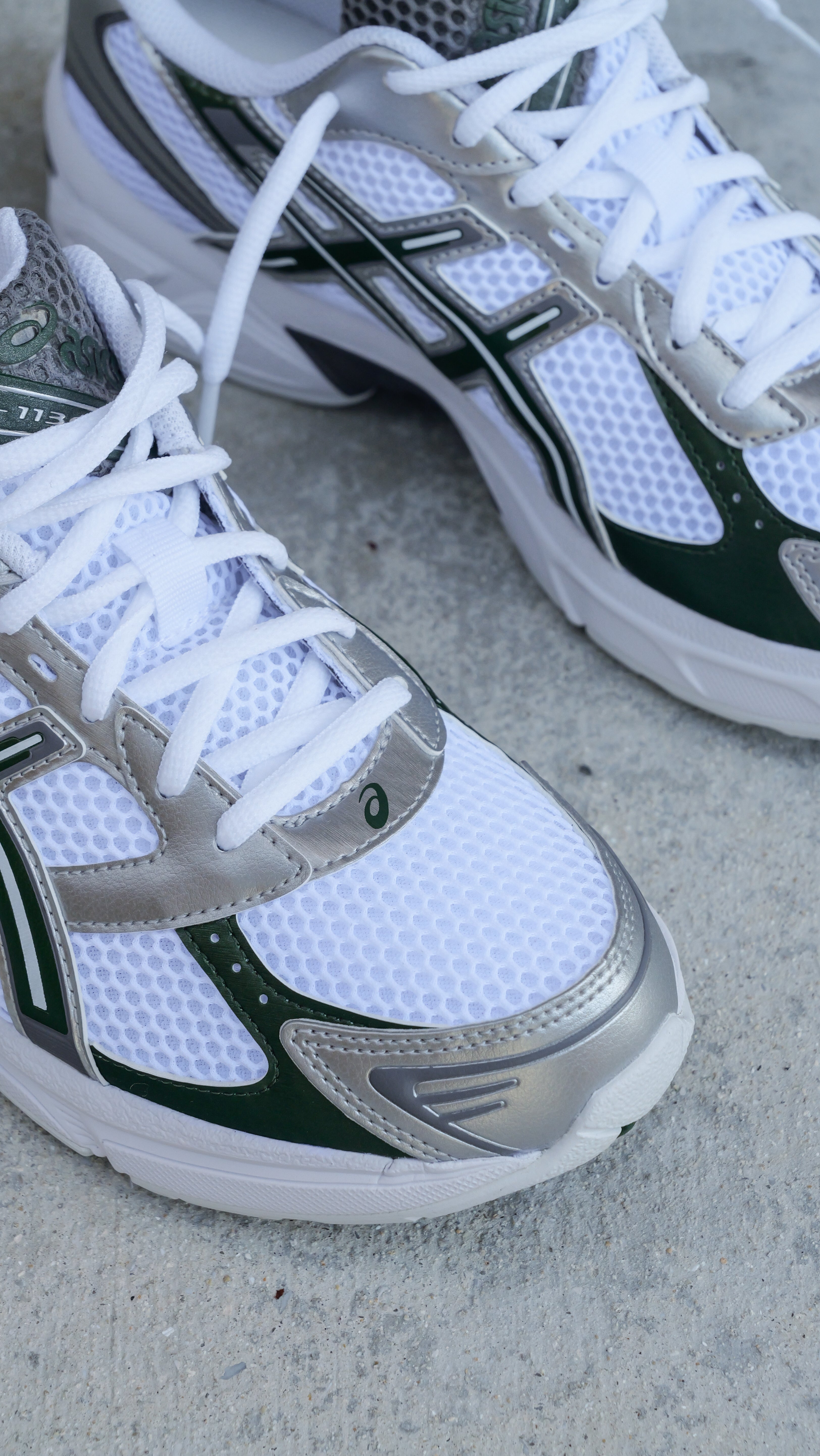 Mens Asics Gel-1130 (White/Forest Night)