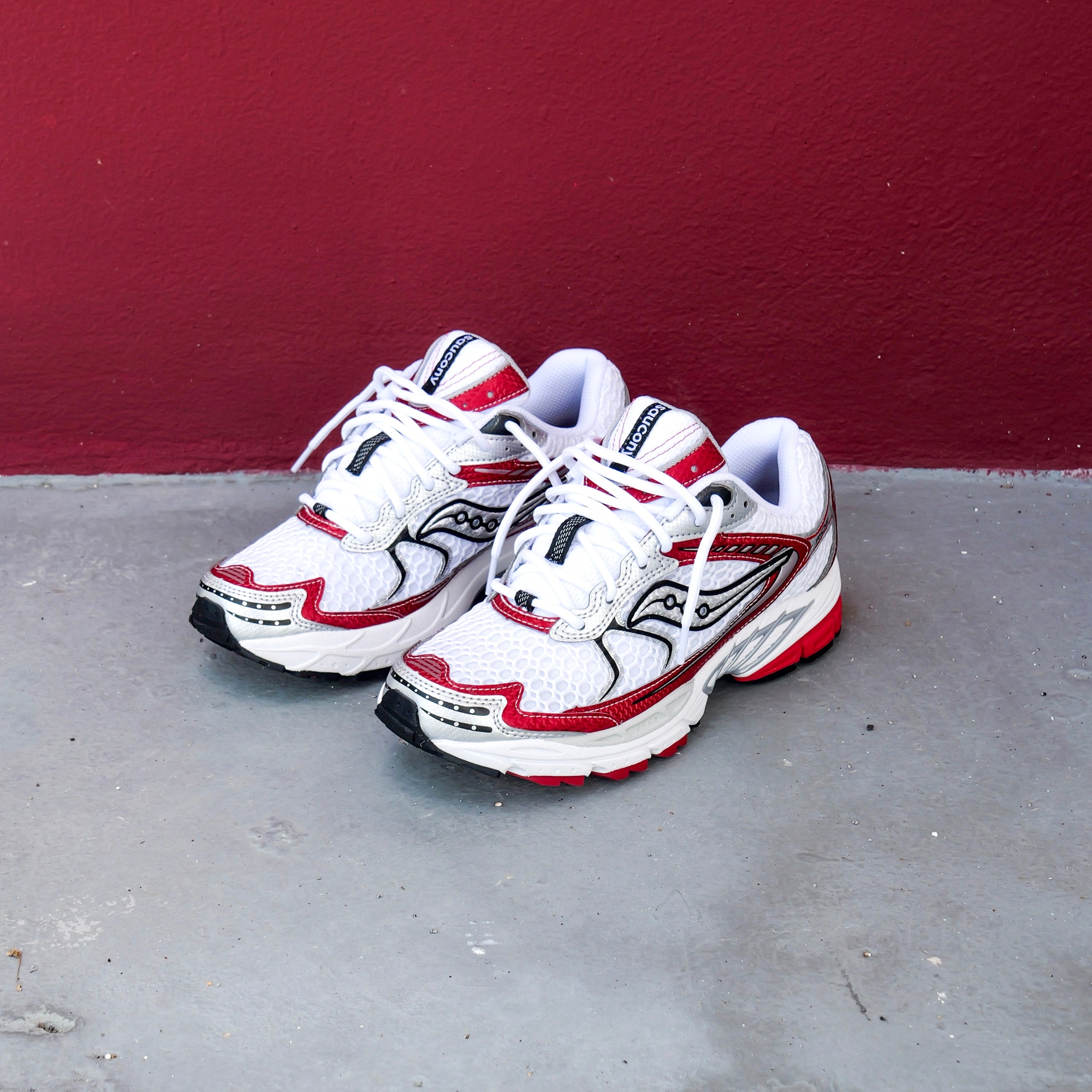 Mens Saucony Progrid Ride 1 (White/Racing)