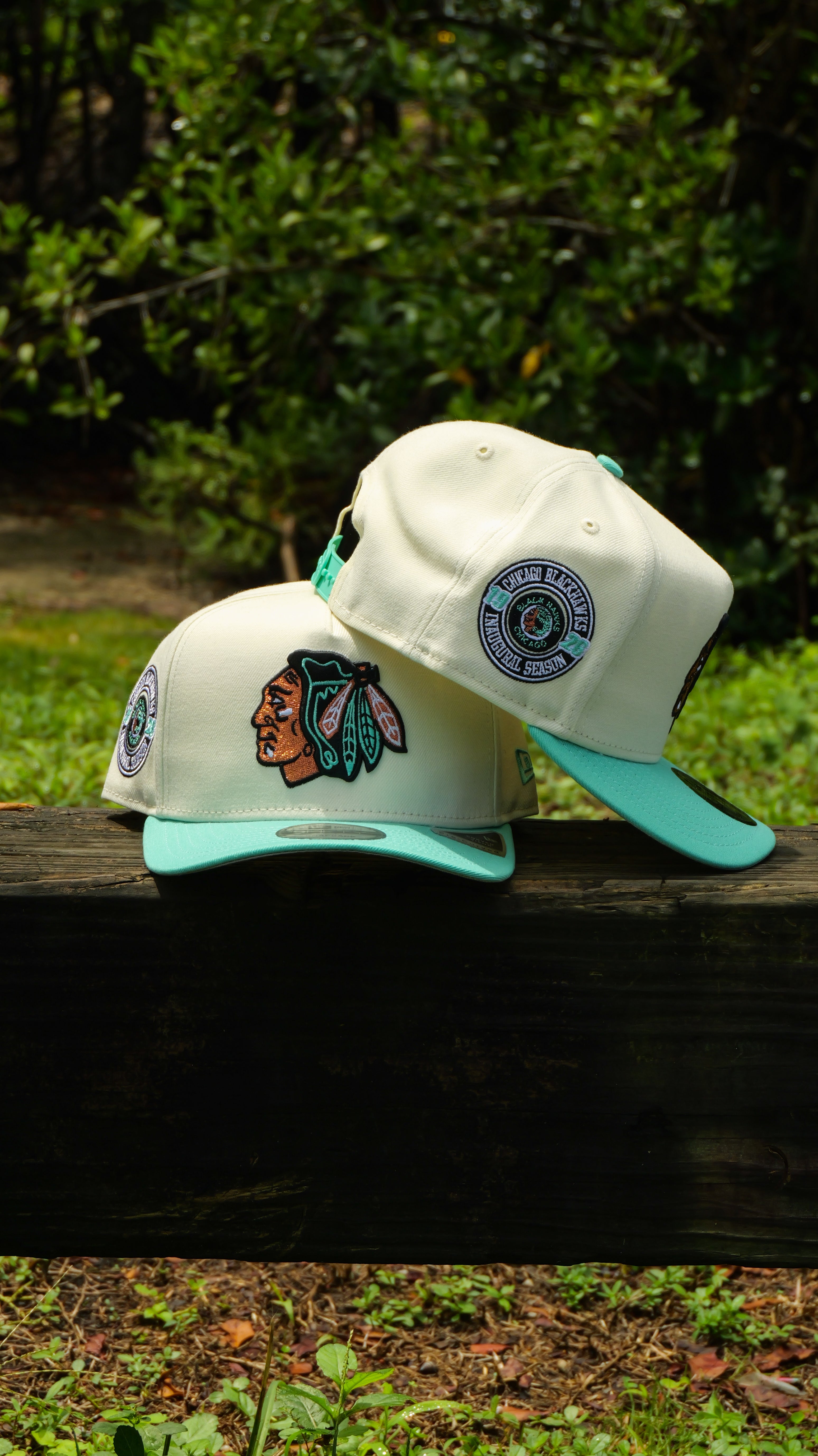 New Era Chicago Blackhawks 1926 Inaugural Season 9FIFTY A-Frame Snapback-(Chrome/Mint)