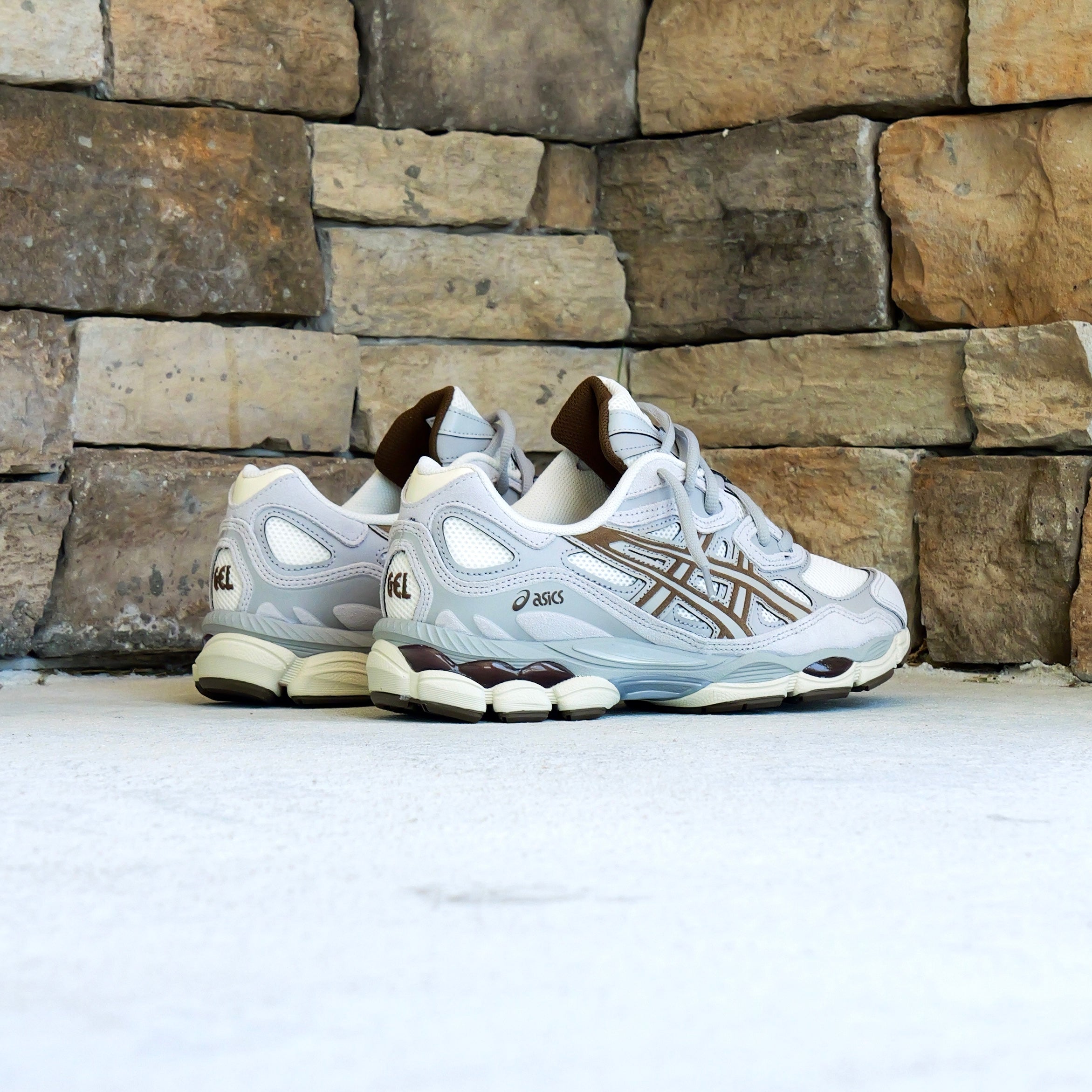 Mens Asics Gel-NYC (Cream/Cement Grey)