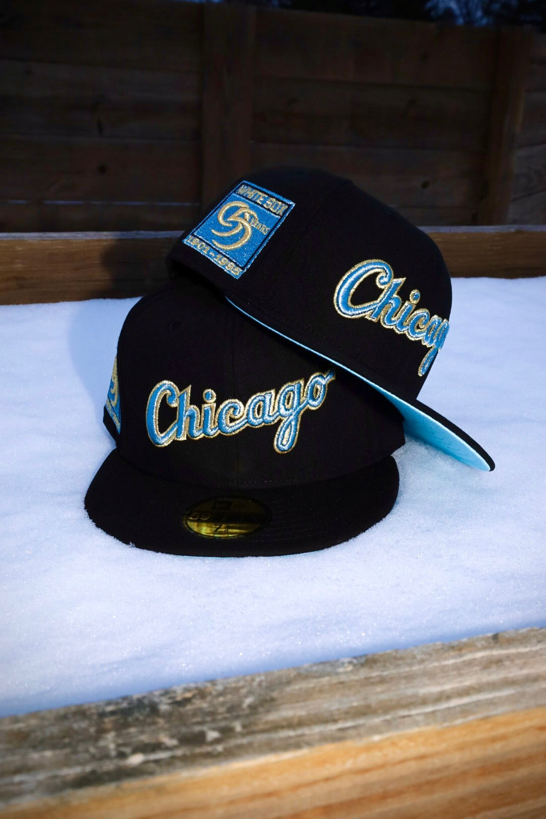 New Era Chicago White Sox 95th Anniversary Side Patch Fitted (Black) - New Era
