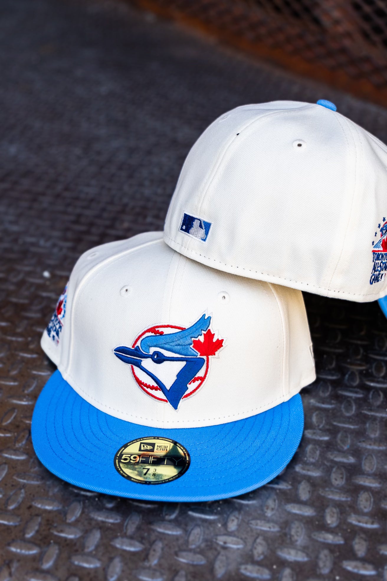 New Era Toronto Blue Jays 1991 ASG Grey UV 59Fifty Fitted (Off White/Air Force Blue) - New Era