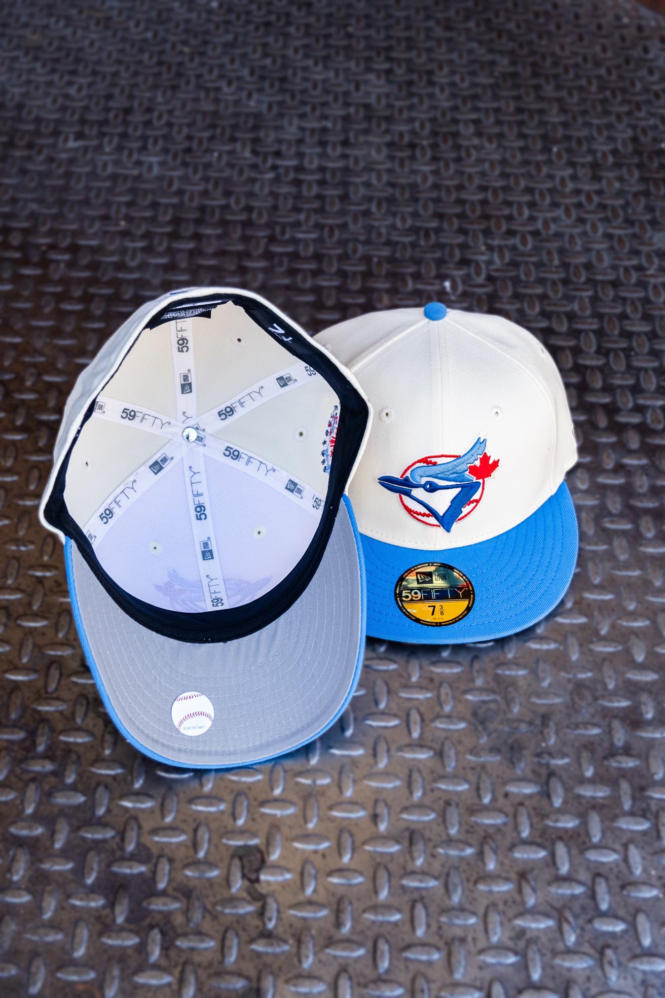 New Era Toronto Blue Jays 1991 ASG Grey UV 59Fifty Fitted (Off White/Air Force Blue) - New Era