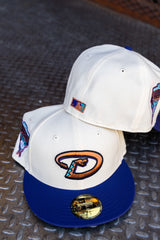 New Era Arizona Diamondbacks 1998 Inaugural Season Green UV 59Fifty Fitted (Off White/Purple) - New Era