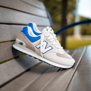 New balance 574 white blue Outlet