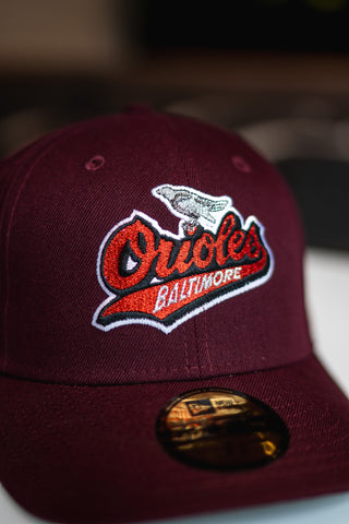 New Era Baltimore Orioles 50th Anniversary Good Grey UV (Burgundy) - New Era