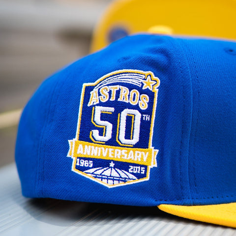 Mitchell N Ness Houston Astros 50th Anniversary Snapback (Royal/Yellow) - Mitchell & Ness